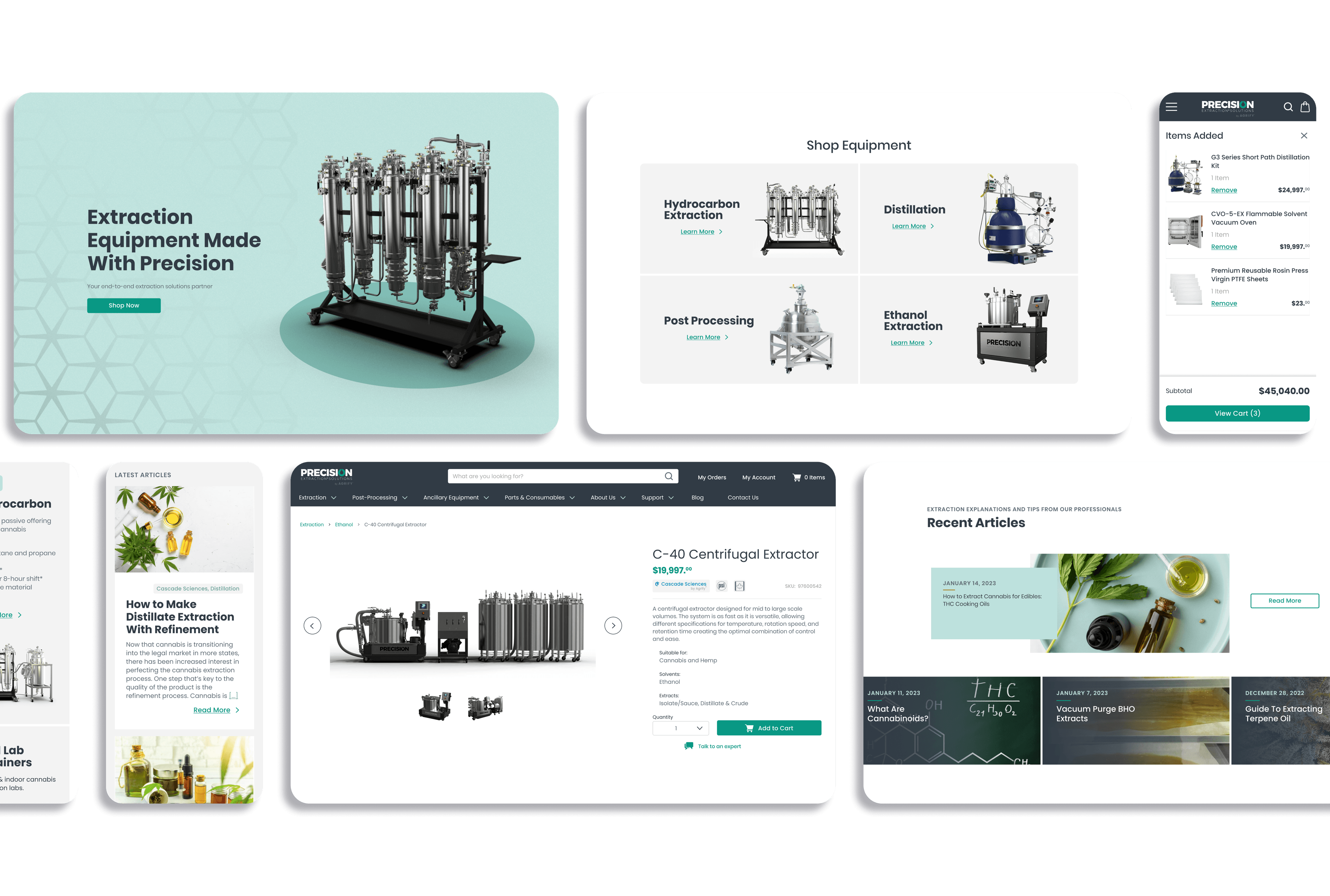 Aloa Precision Extraction Case Study Screens