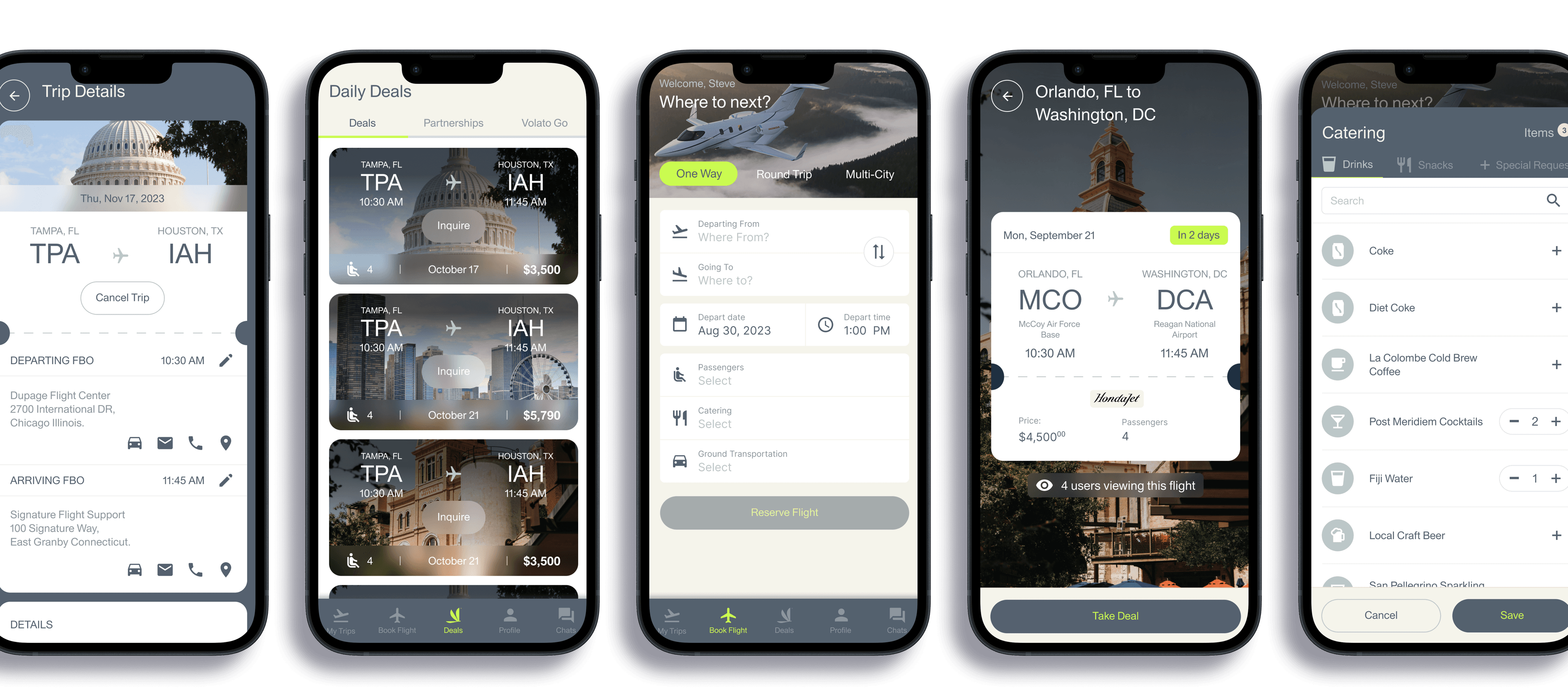 Aloa Volato App Design