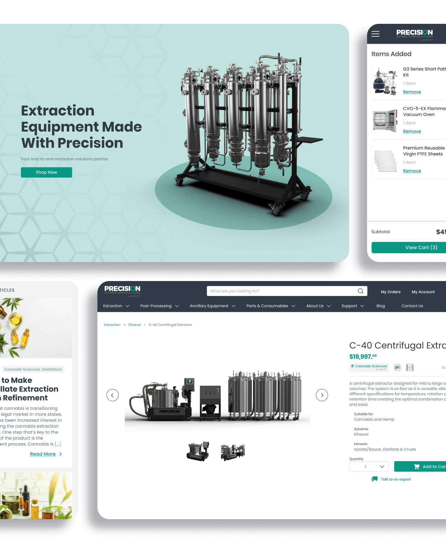 Aloa Precision Extraction Case Study Screens