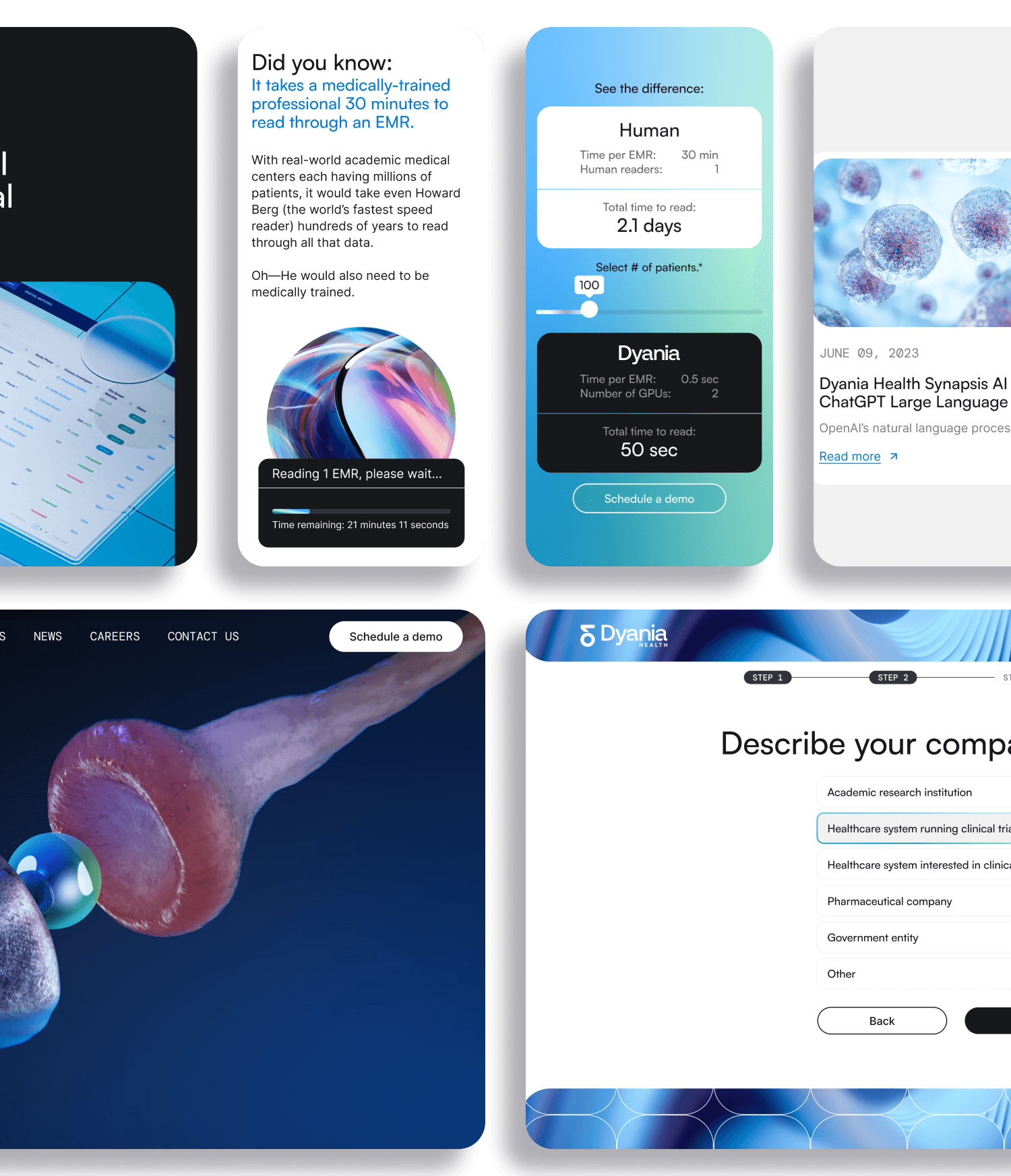 Aloa Dyania Case Study Screens