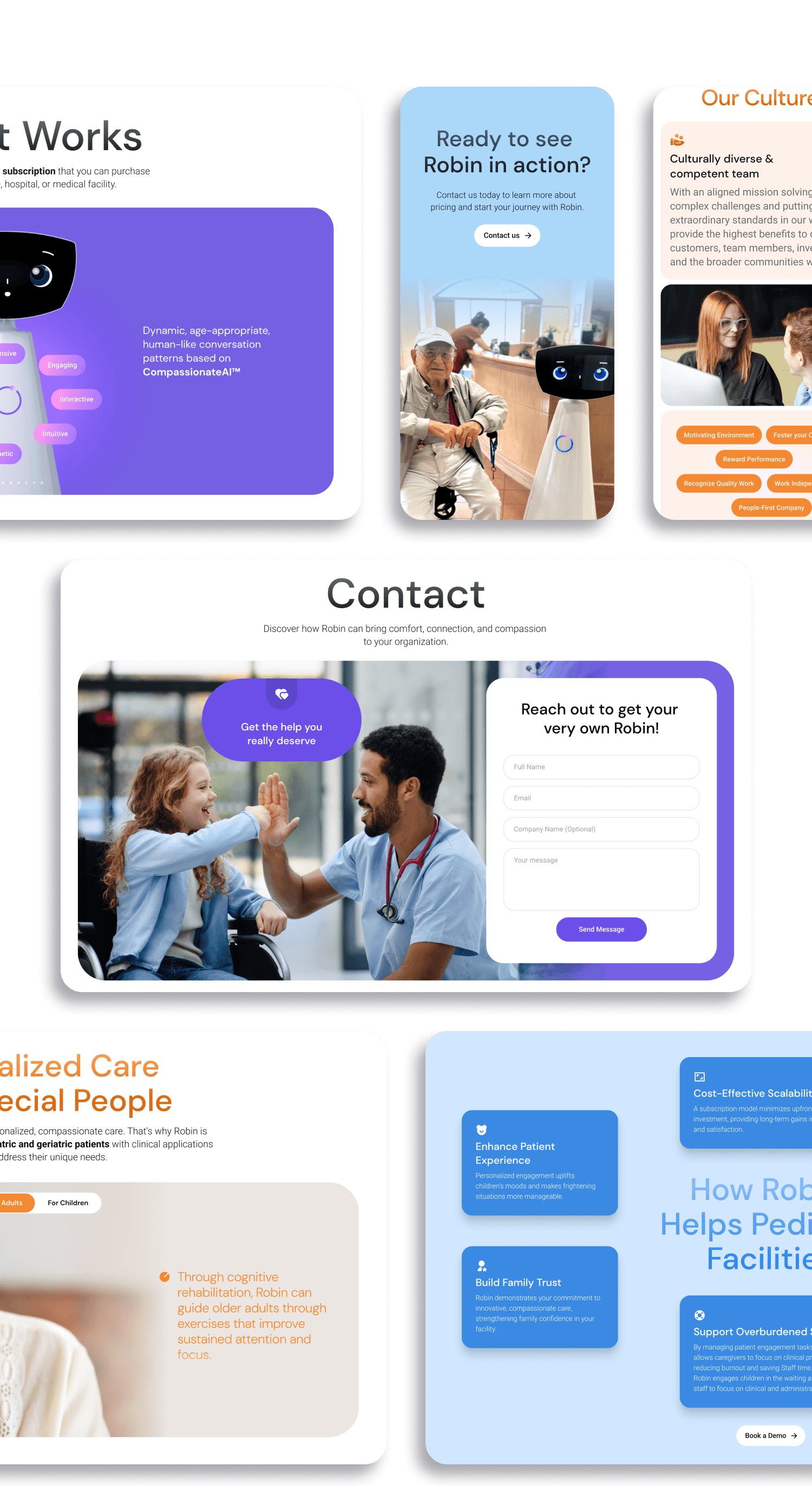 Aloa Robin Case Study Screens
