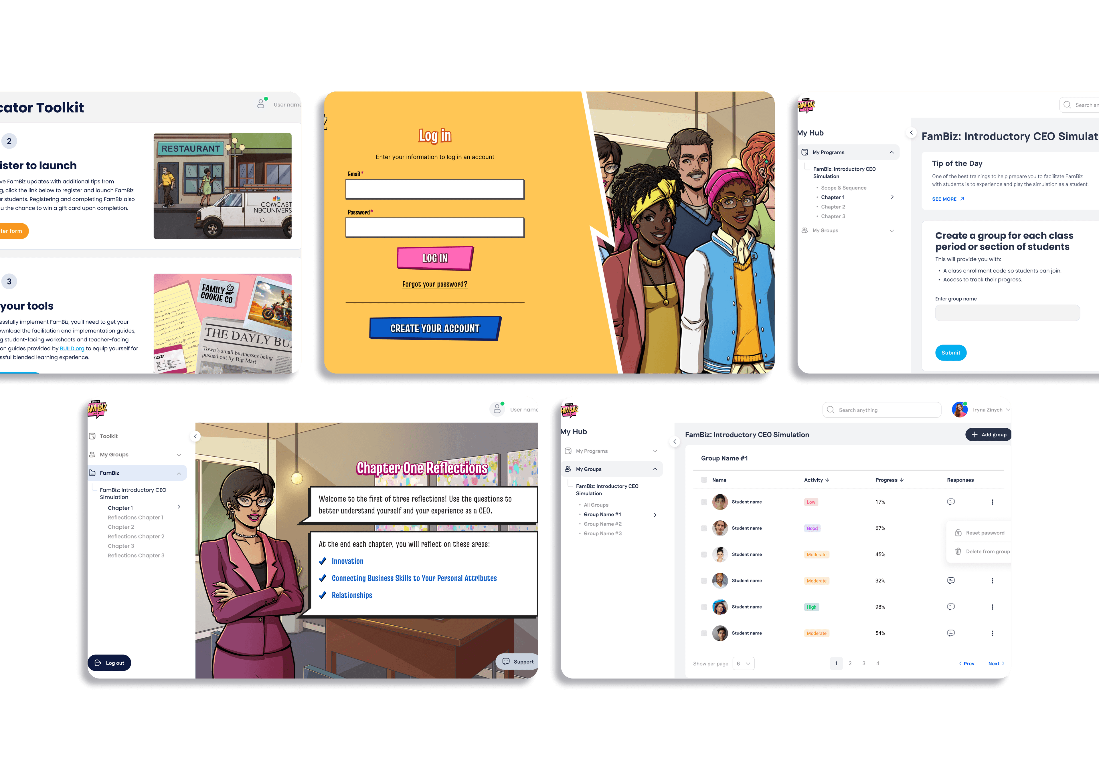 Aloa BUILD Case Study Screens